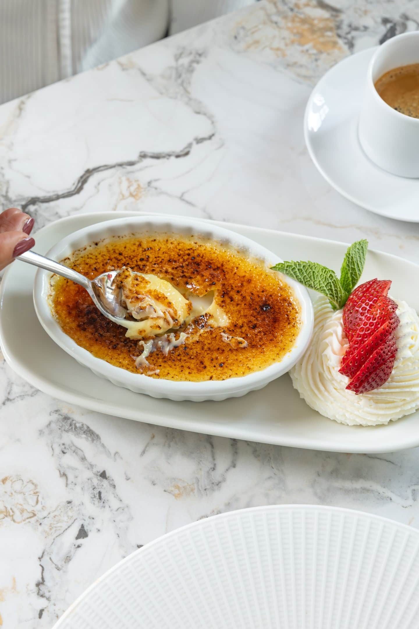 Crème brûlée with café